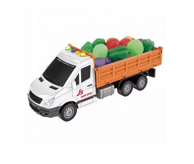 Jucarie camioneta cu legume, sunete si lumini 29 cm