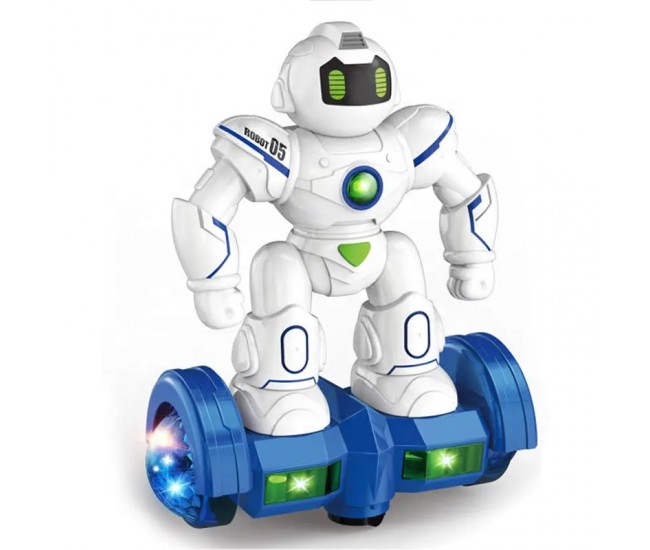 Jucarie interactiva robot cu muzica, lumini si control directie Mecha Robot 05