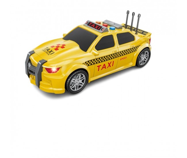 Masina taxi cu sunete, lumini, functie usi deschise City Taxi scara 1:16