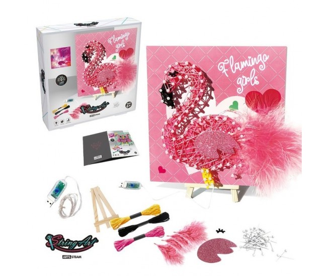 Set creativ tablou cu ata Flamingo