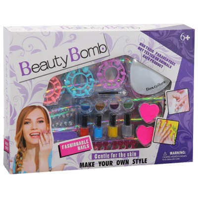 Set manichiura pentru fetite cu uscator unghii Beauty Bomb
