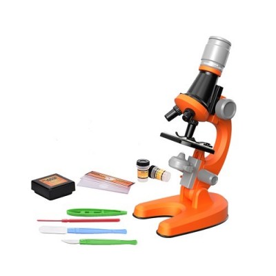 Set microscop pentru copii 100x -1200x - Portocaliu