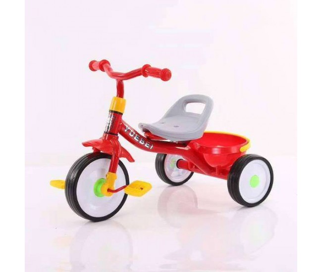 Tricicleta pentru copii Yuebei cu cosulet - Rosu