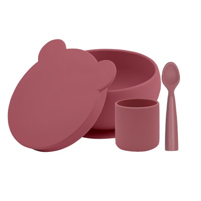 Set de hranire bwl i minikoioi, 100% premium silicone – velvet rose