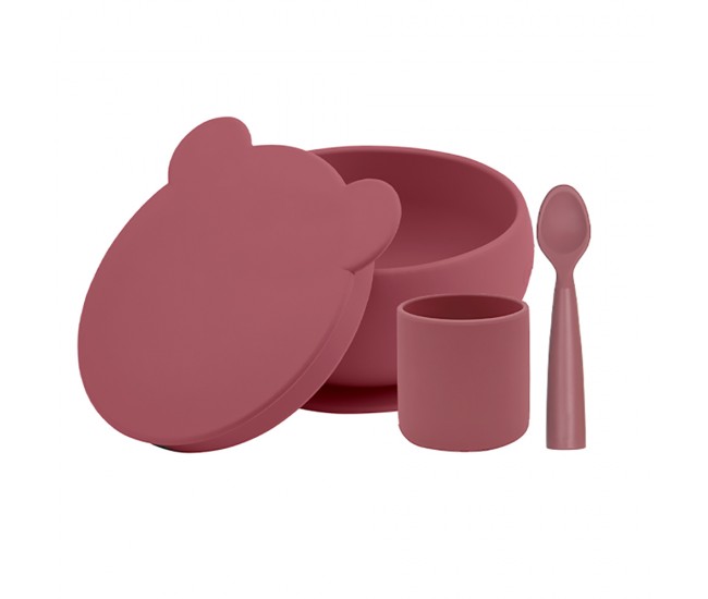 Set de hranire bwl i minikoioi, 100% premium silicone – velvet rose