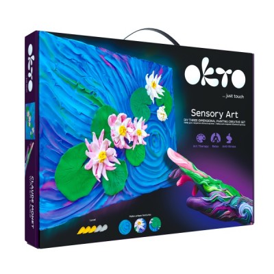 Set pictura 3d cu argila usoara, 30*40cm - water lilies