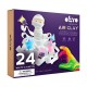 Set de creatie air clay, okto, 24 culori - white&pastel