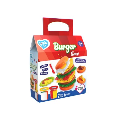 Set plastilina 100% eco, lovin'do, burger time