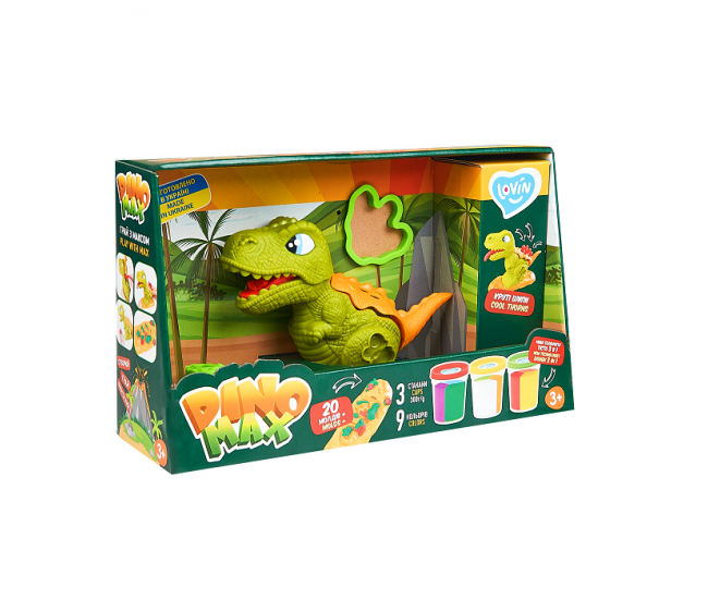 Set plastilina, accesorii si jucarie pentru modelaj lovin - dino max