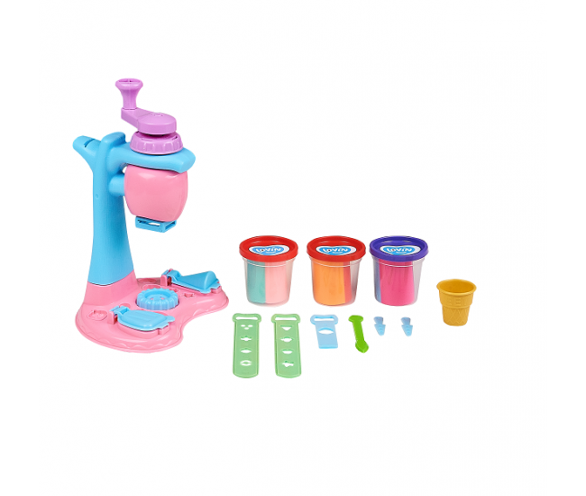 Set plastilina, accesorii si jucarie pentru modelaj lovin - ice cream cafe