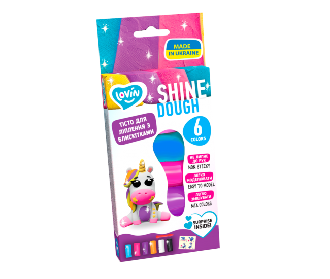 Set plastilina lovin 6pcs*15gr- shine