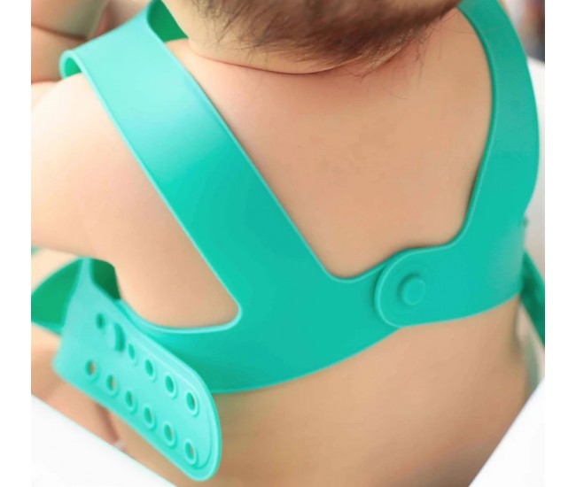 Baveta flexi bib minikoioi, 100% premium silicone  – aqua green