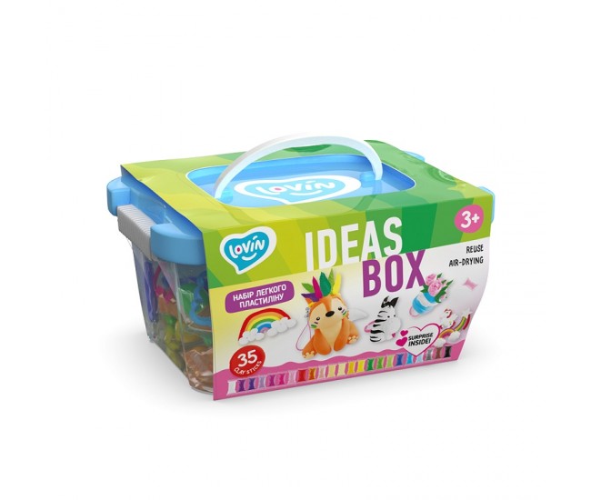 Set de creatie cu argila usoara, lovin'do, ideas box