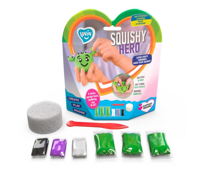 Set air clay cu argila usoara pentru modelaj lovin - 6 culori - squishy hero - cactusita