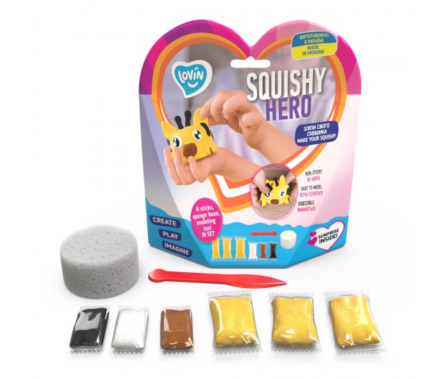 Set air clay cu argila usoara pentru modelaj lovin - 6 culori - squishy hero - squiraff