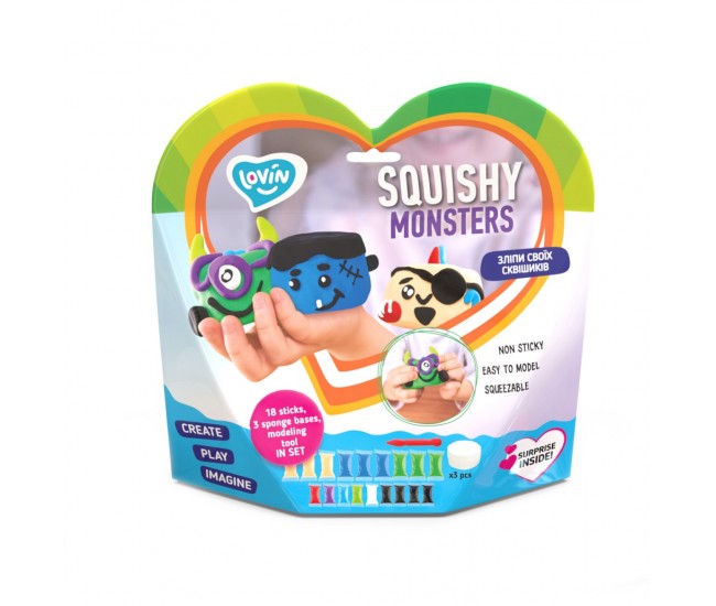 Set air clay pentru modelaj lovin - 18 culori - squishy monsters