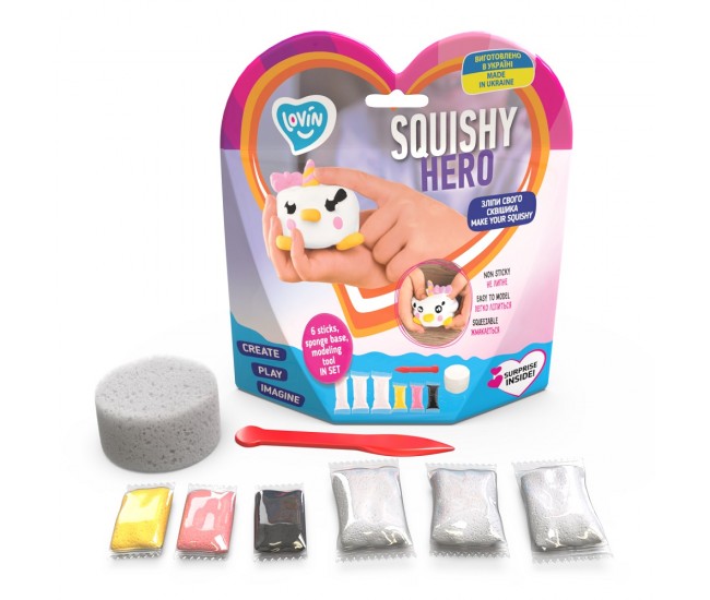 Set air clay cu argila usoara pentru modelaj lovin - 6 culori - squishy hero - teensy-weensy