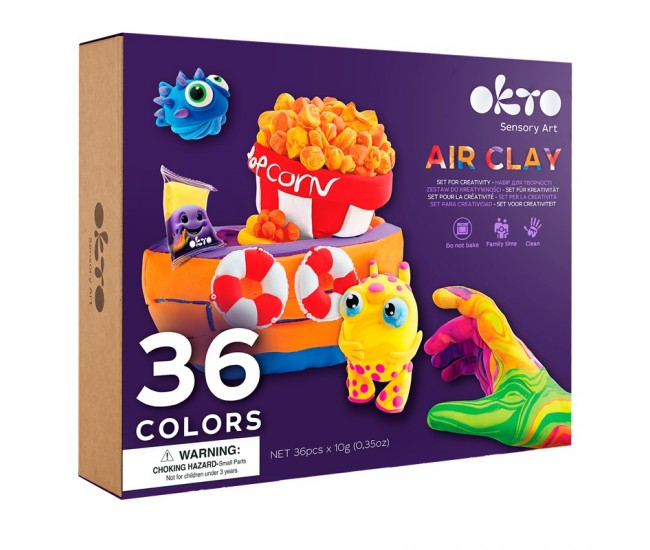 Set de creatie air clay, okto, 36 culori