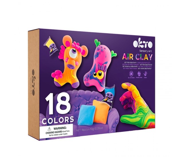 Set de creatie air clay, okto, 18 culori