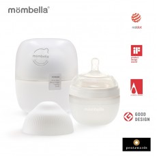 Biberon anticolici mombella breast-like, 120ml, tetina s flux lent, 100% silicon, ivory