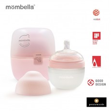 Biberon anticolici mombella breast-like, 120ml, tetina s flux lent, 100% silicon, old roze