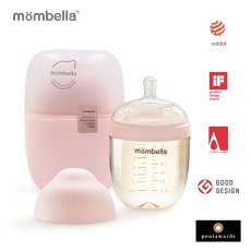 Biberon anticolici mombella breast-like, 210ml, tetina m flux mediu, ppsu,old roze