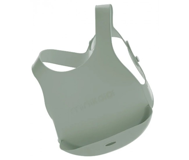 Baveta flexi bib minikoioi, 100% premium silicone – river green