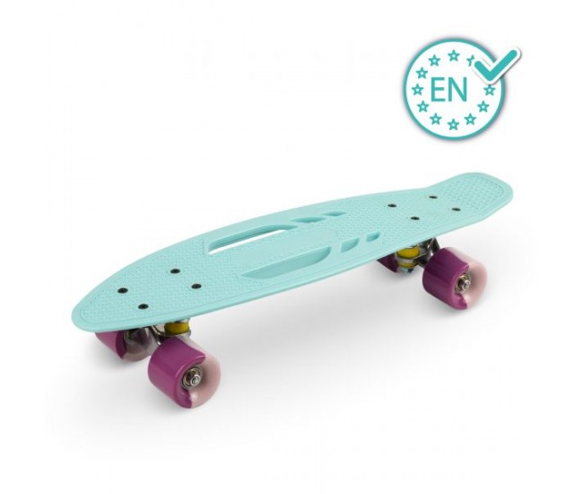 Skateboard copii, qkids, galaxy - light blue