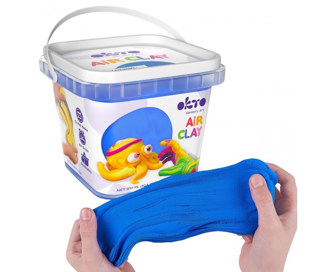 Air clay pentru modelaj, 200g, okto - albastru