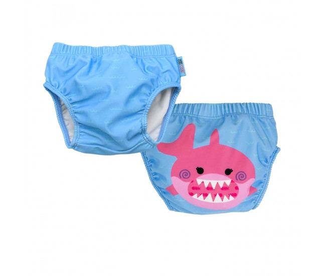 Set 2 chilotei de baie impermeabili, zoocchini, protectie upf50+, marime m, 12-24 luni â€“ pink shark