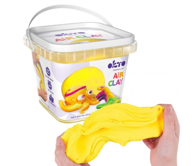 Air clay pentru modelaj, 200g, okto - galben