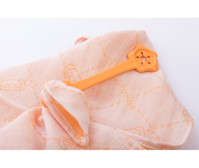 Set swaddle si suport de prindere baveta, ekoala, orange