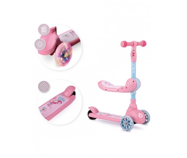 Trotineta transformabila 2in1 momi kiuru - pink