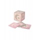 Covoras de joaca puzzle 93x93 cm momi, nebe - pink