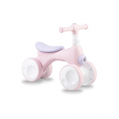 Bicicleta cu lumini, sunet si difuzor de balonase, momi tobis - pink