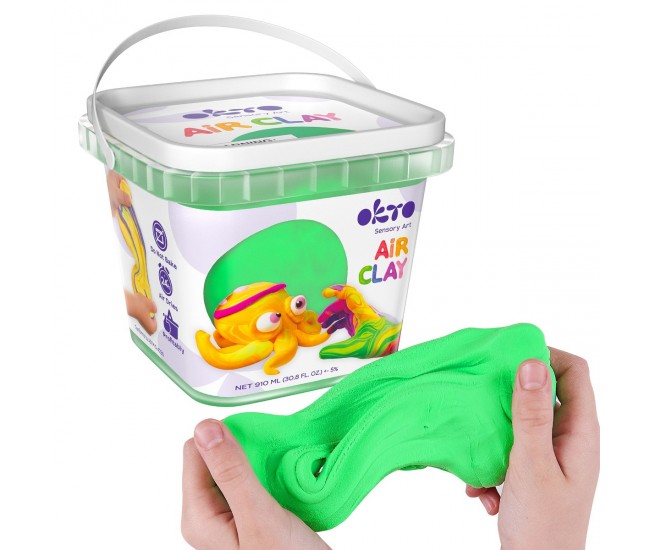 Air clay pentru modelaj, 200g, okto - verde