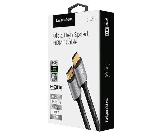 Cablu hdmi - hdmi 8k v 2.1 0.9m kruger&matz