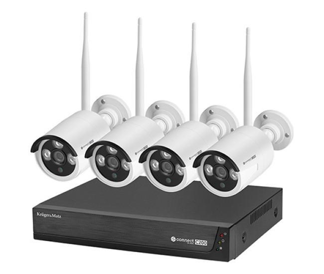 Set nvr supraveghere video wifi 4 camere tuya c200