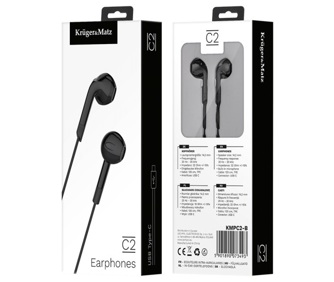 Casti in-ear cu microfon kruger&matz