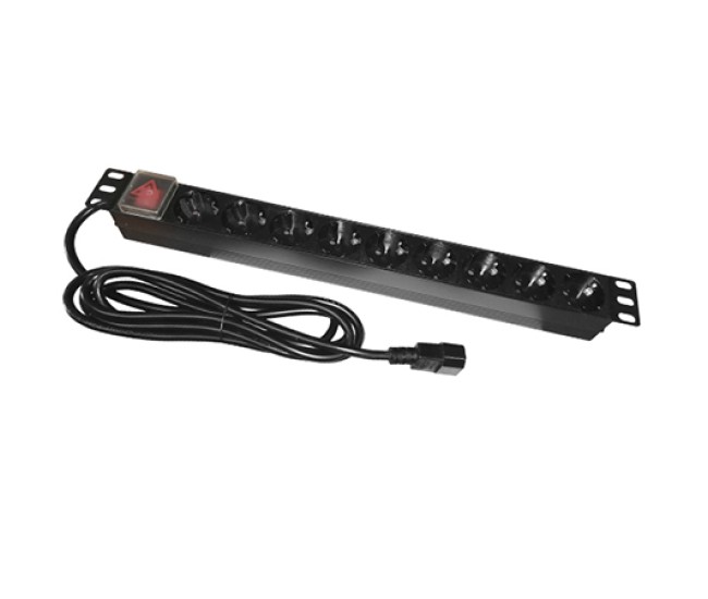 Pdu rack 19 inch 9 prize switch 16a 3m emtex