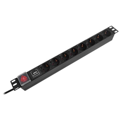 Pdu rack 19 inch 8 prize switch 16a 2m emtex