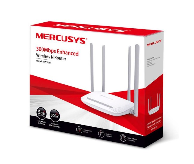 Router wireless 300mbps 4 antene mw325r mercusys