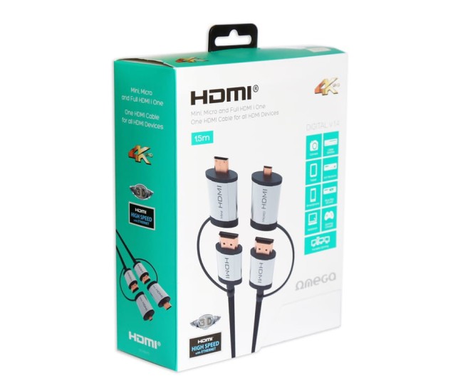 Cablu hdmi - hdmi + adaptor c / d v 1.4 1.5m