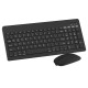 Kit tastatura si mouse wireless misz negru omega