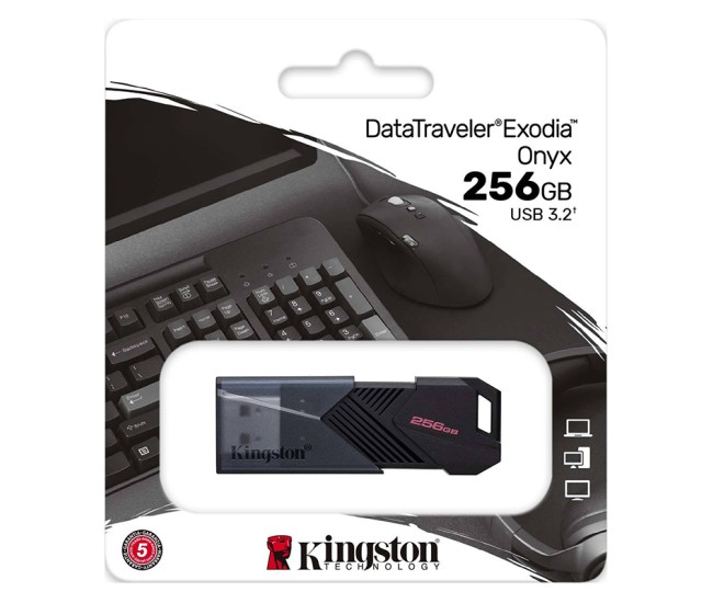 Flash drive 256gb dt exodia onyx usb 3.2 kingston