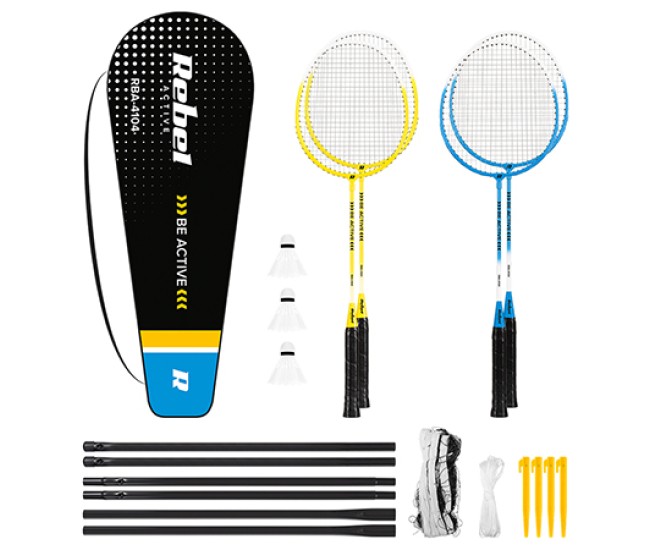 Set badminton cu fileu rebel active