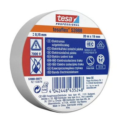 Banda izolatoare tesaflex 20m alb 10 buc