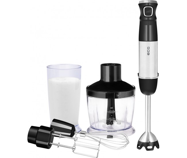 Blender vertical ECG RM 800, 800 W, lame din otel inoxidabil, recipient tocator 500 ml