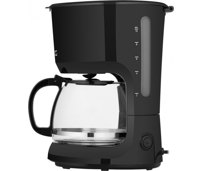 Cafetiera ECG KP 2116 Easy, 750 W, 1.25 L, 10 cesti, bol din sticla, filtru permanent