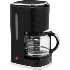 Cafetiera ECG KP 2150 Stripe, 980 W, 1.5 litri, preparare pana la 10 cesti de cafea odata, sistem drip-stop, negru